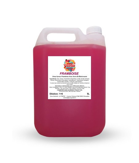 Sirop concentré granité Framboise 5 litres