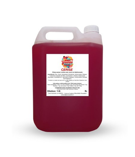 Sirop concentré granité Cerise 5 litres