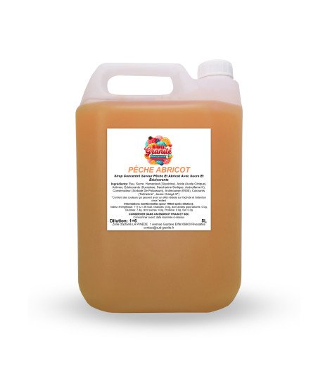 Sirop concentré granité Pêche/Abricot 5 litres