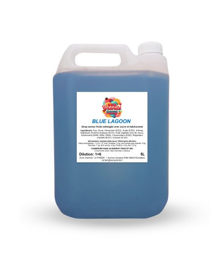 Sirop concentré granité Lagon Bleu 5 litres